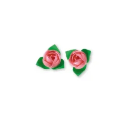 Cerf Dellier Roses roses avec feuilles x10