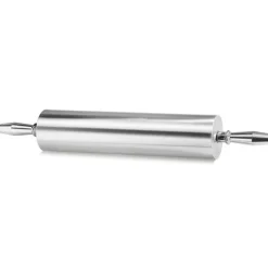 Cerf Dellier Rouleau à pâte aluminium avec poignées tournantes 38 cm diamêtre 9 cm