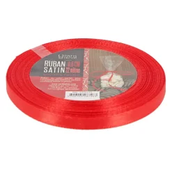 Cerf Dellier Ruban rouge satin (22 m)