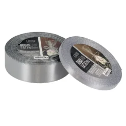 Cerf Dellier Ruban satin gris (22 m)