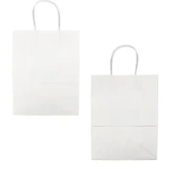 Cerf Dellier Sac en papier blanc - 21x11x27 cm