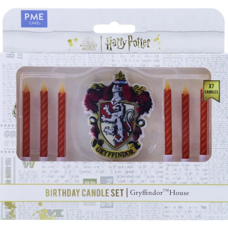 Cerf Dellier Set de 7 bougies d'anniversaire Gryffondor Harry Potter