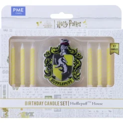 Cerf Dellier Set de 7 bougies d'anniversaire Poufsouffle Harry Potter