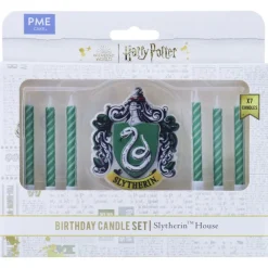 Cerf Dellier Set de 7 bougies d'anniversaire Serpentard Harry Potter
