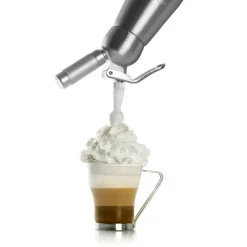 Cerf Dellier Siphon à crème argent