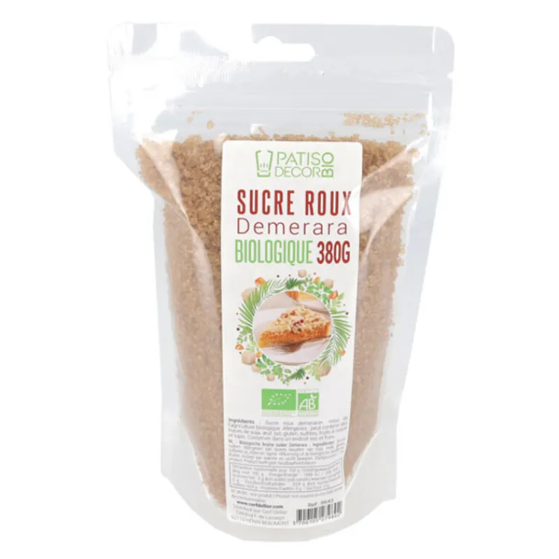 Cerf Dellier Sucre roux Demerara Bio 380 g