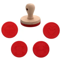 Cerf Dellier Tampon à biscuit bois Alsace