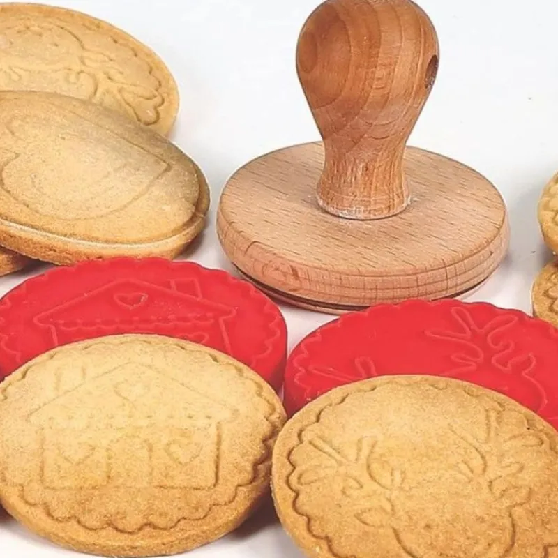 Cerf Dellier Tampon à biscuit bois Alsace