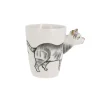 Cerf Dellier Tasse à tête de chat 3D