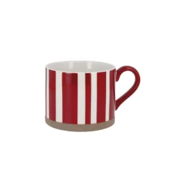 Cerf Dellier Tasse rouge à rayures
