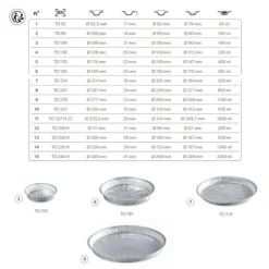 Cerf Dellier Tourtières jetables en aluminium (x100)
