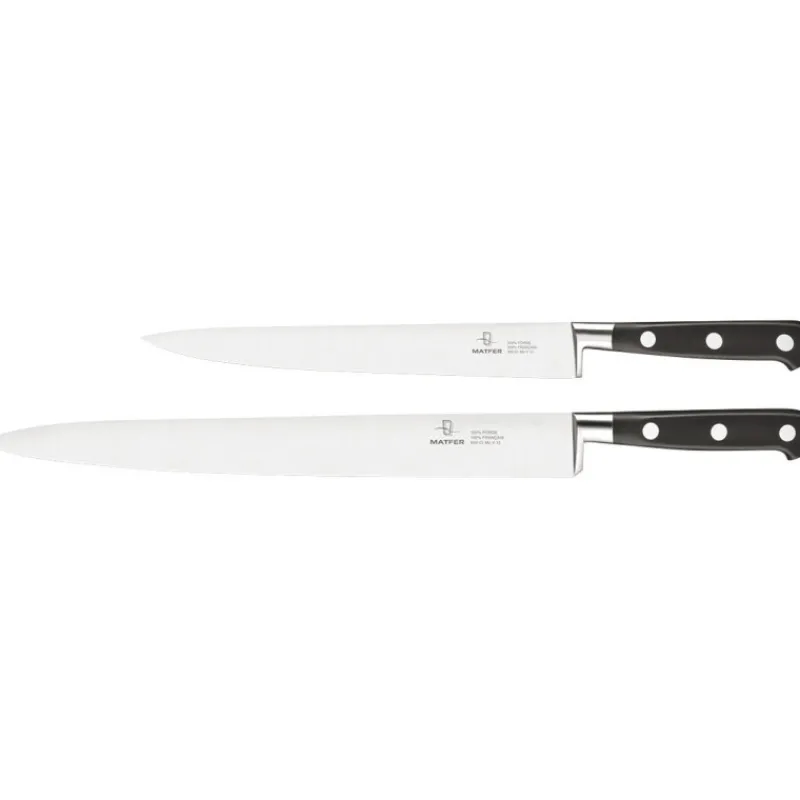 Cerf Dellier Tradition couteau tranchelard forgé monobloc inox 25 cm