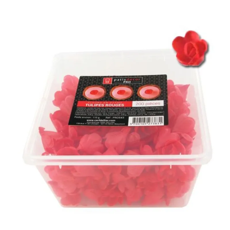 Cerf Dellier Tulipes rouges en azyme (x200)